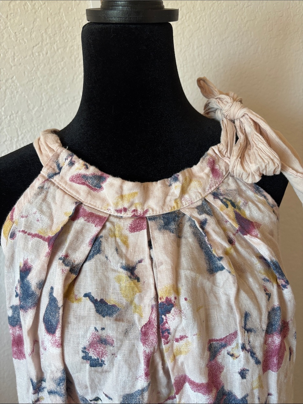 Made In Italy Bellambra 100% Linen Neck Toe Shift Floral Dress - Picture 3 of 10